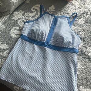 Lands End High Neck Tankini Top NWOT Size 12